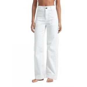 NEW ASKK NY sailor high-rise straight leg pant in ecru